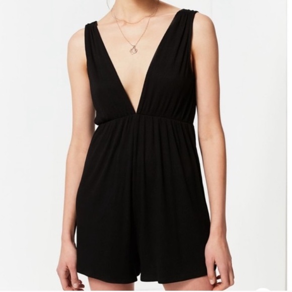 Urban Outfitters Deep V-neck Romper - Picture 1 of 5